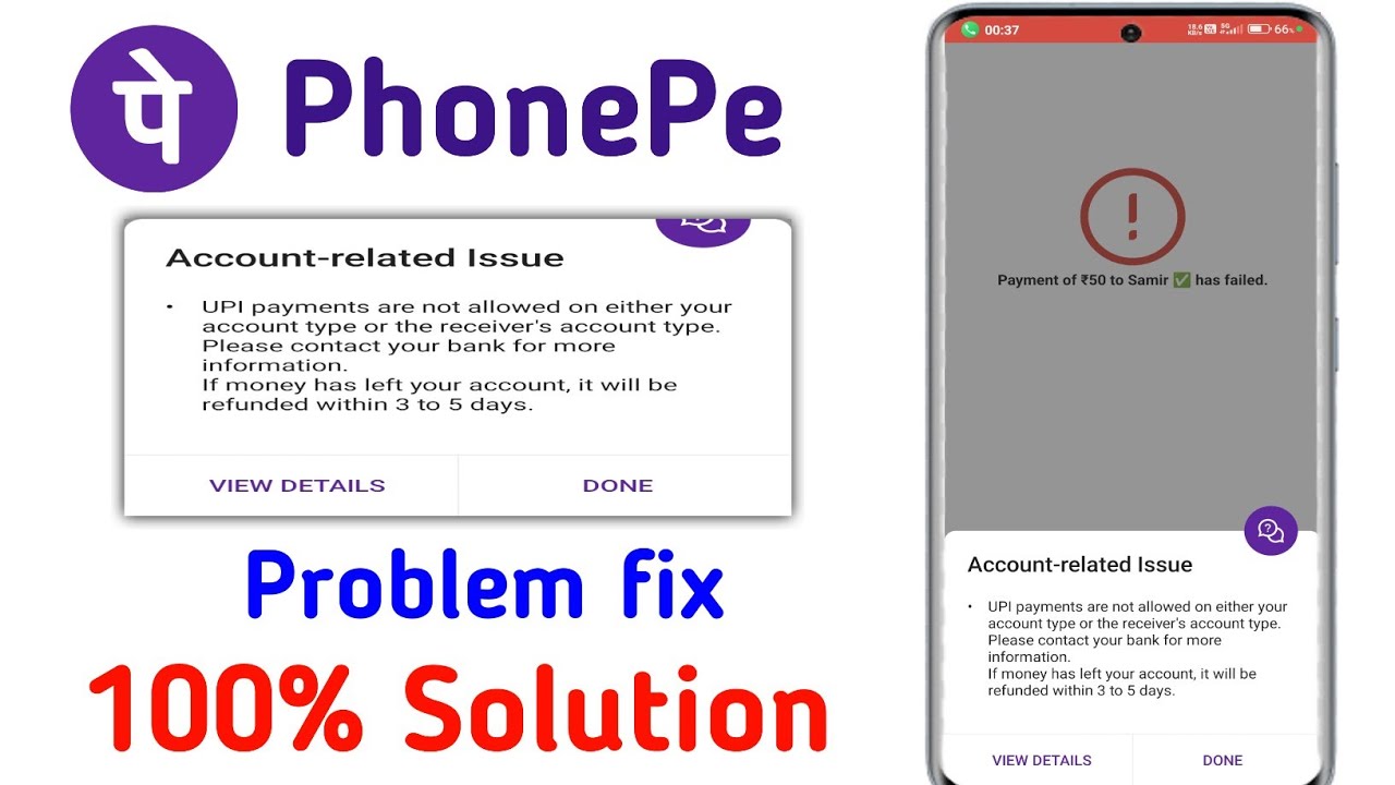 Upi payment are not allowed on either your account type the receiver account type | Phonepe problem