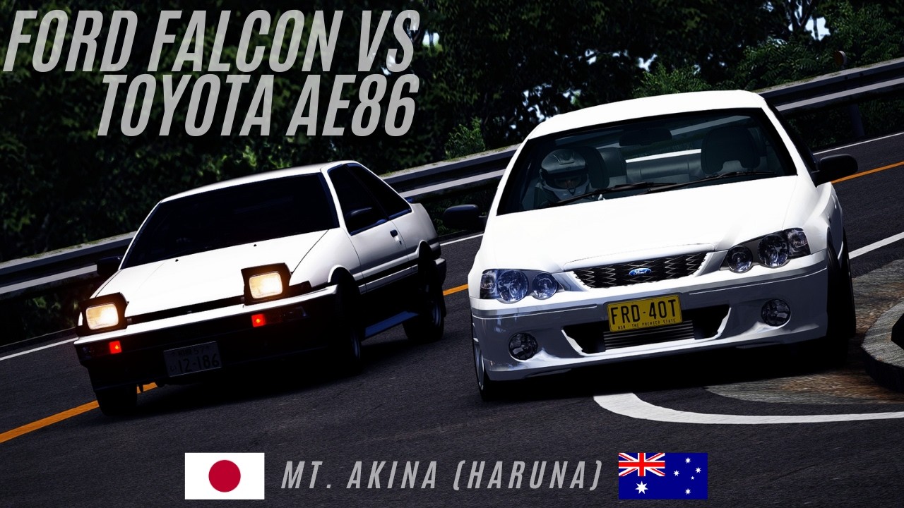 Falcon Vs Trueno | Japan Vs Australia Downhill Mt Akina