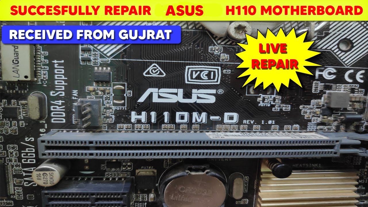 Asus H110M Motherboard successfully repair live l Received from Gujrat l tech2tech @immiinfo