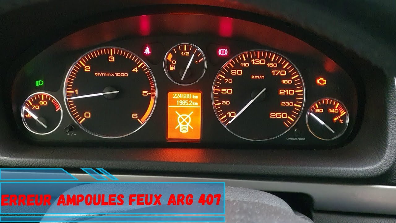 Comment changer une ampoule 💡 Peugeot 407 👍