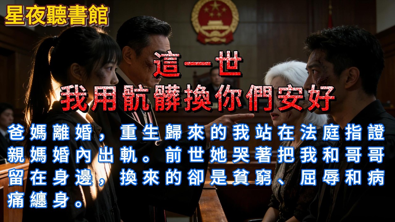 《這一世，我用骯髒換你們安好》爸媽離婚，重生歸來的我站在法庭指證親媽婚內出軌。前世她哭著把我和哥哥留在身邊，換來的卻是貧窮、屈辱和病痛纏身。#一口氣看完 #重生 #小说推荐 #故事分享