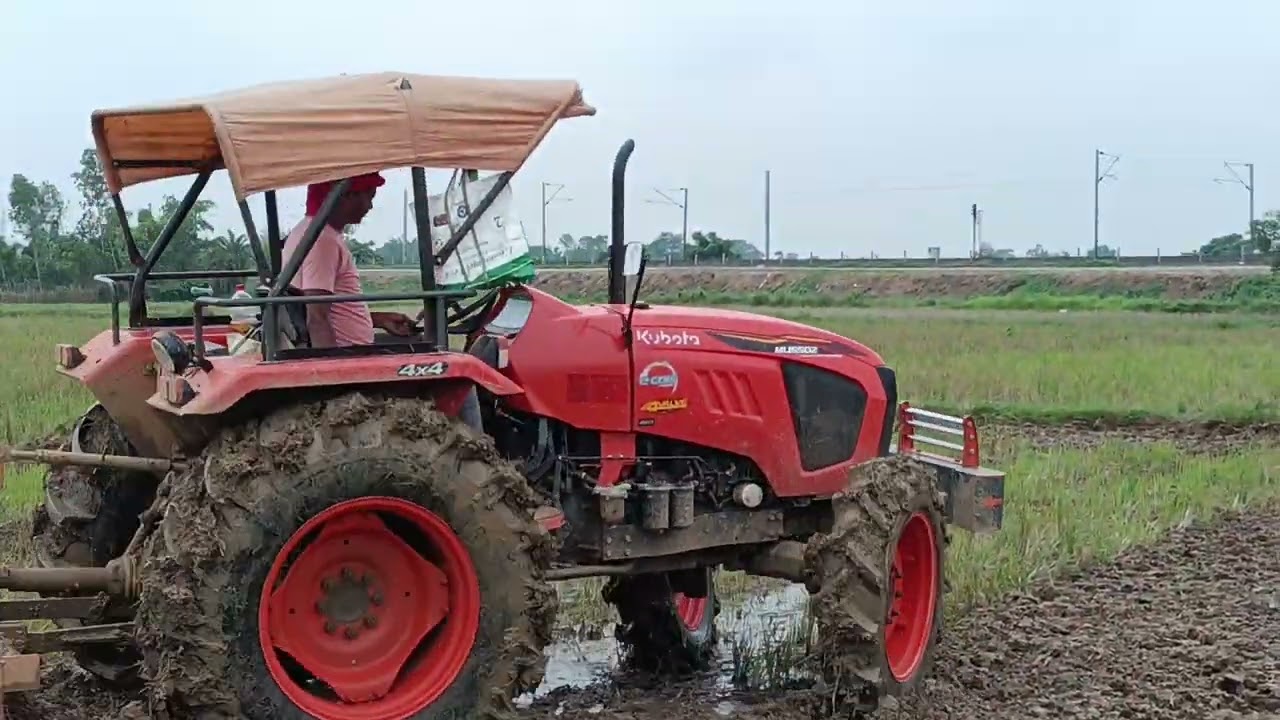 New Kubota tractor5502 sakthi man rotar 78bilat langol B K  T tayar langol #