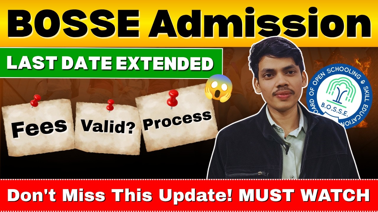 🏆 Pass 10th & 12th Through BOSSE OCT 2026 Last Date Extended 1