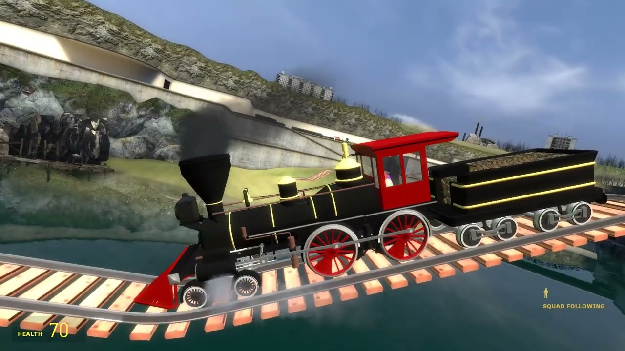 Driving Western Loco on a Garry's Mod train map