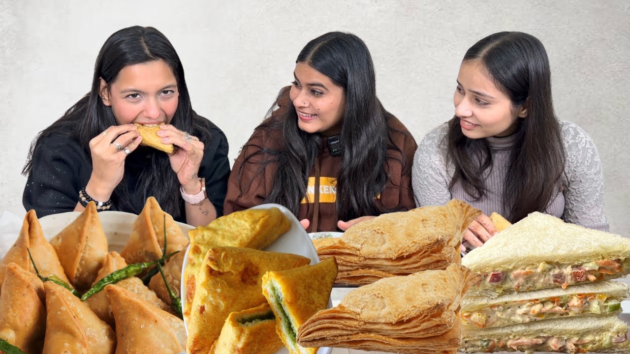 Big Bite Food Eating Challenge || Samosa,Aalu Patties,Sandwich,Bread Pakoda