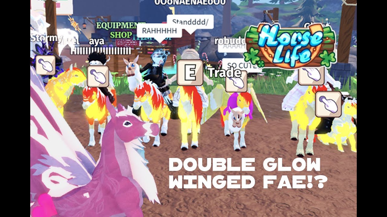 NEW UPDATE! Breeding DOUBLE GLOW Sakura WINGED Fae!? Cute sun ponies + more | Roblox Horse Life