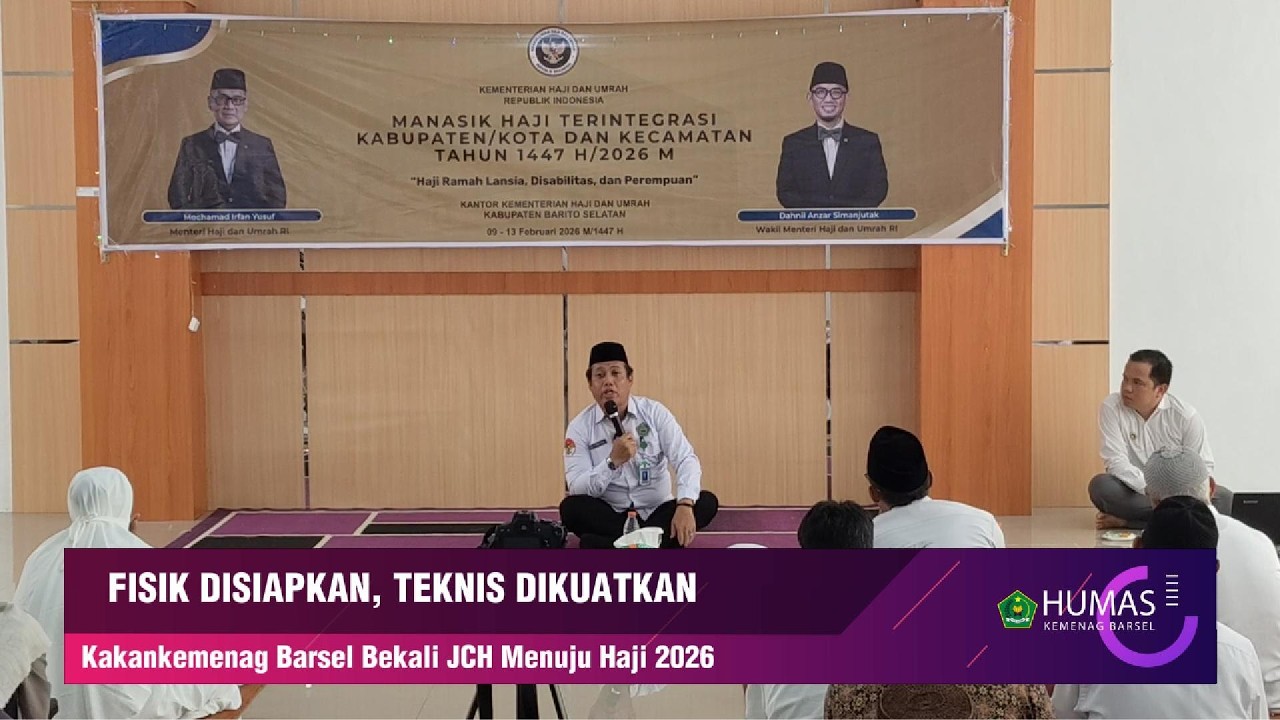 Fisik Disiapkan, Teknis Dikuatkan: Kakankemenag Barsel Bekali JCH Menuju Haji 2026