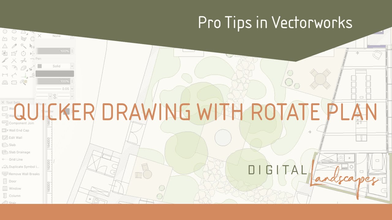 Vectorworks Pro Tip: Rotating the workspace for quicker drawing