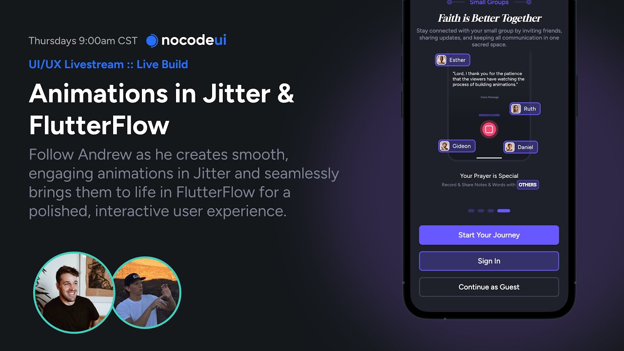 Animations in Jitter & FlutterFlow