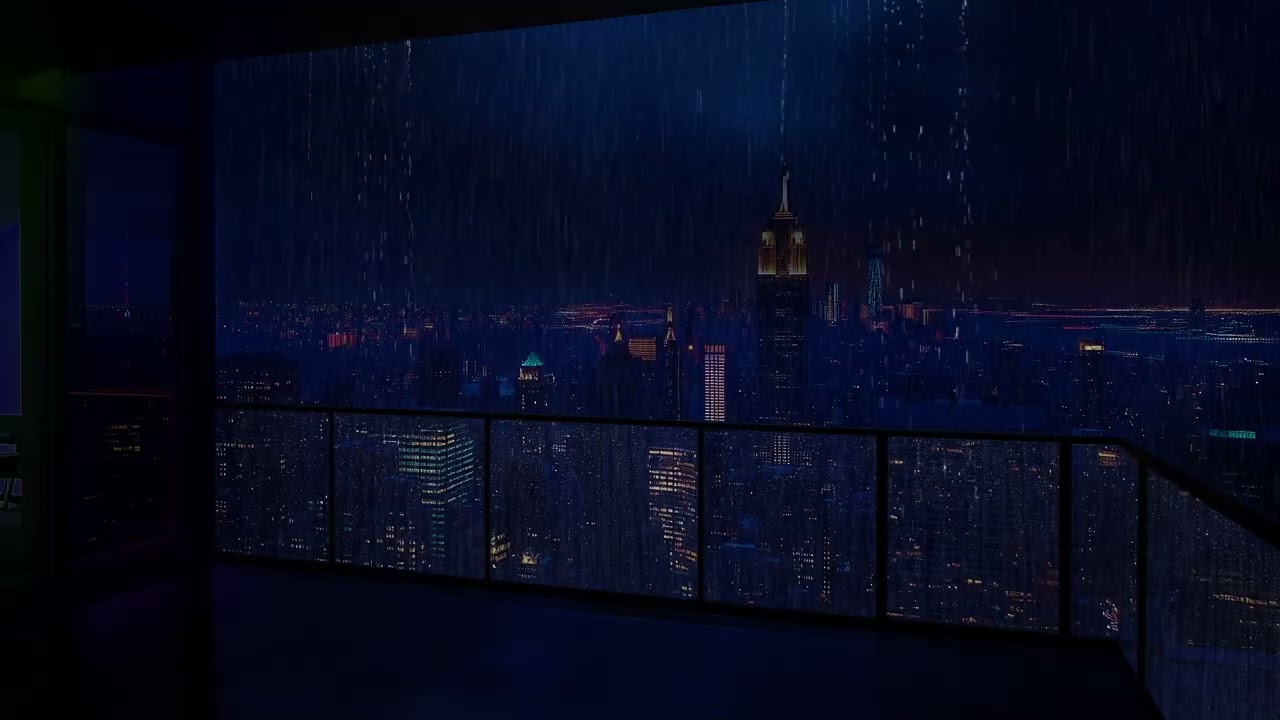 (NO ADS)FALL ASLEEP FAST • Anxiety Relief, Melatonin Release • End Insomnia Forever with Rain in NYC