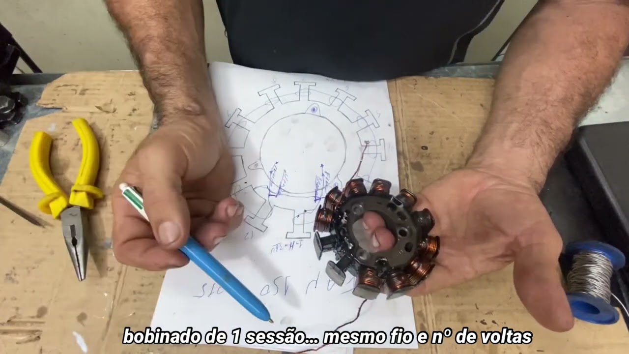 COMO ENROLAR O BOBINADO ESTATOR DA TITAN FAN 150