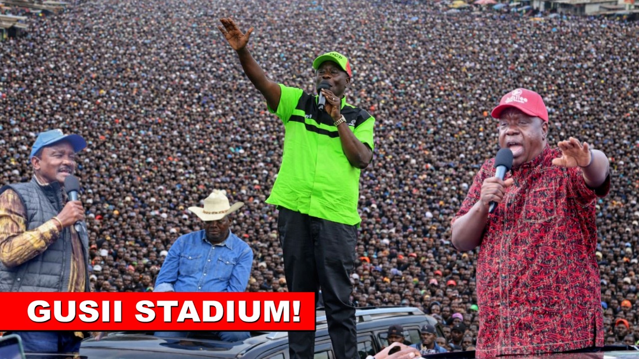 Shocked Ruto as Gachagua, Kalonzo, Matiangi hold Mega Rally at Gusii Stadium to sell Wantam slogan!🔥