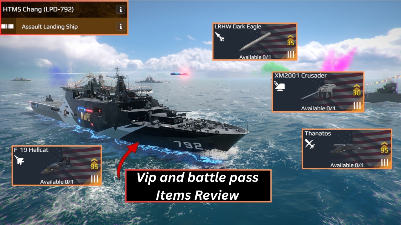 🔥NEW HTMS Chang (LPD-792) And Vip Items Review - Modern warships