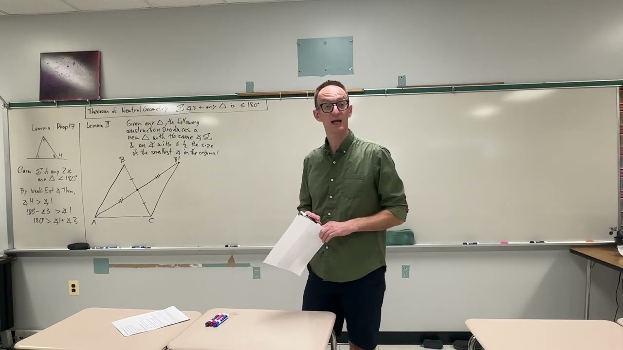 Neutral Geometry Triangles have Angle Sum ≤ 180°