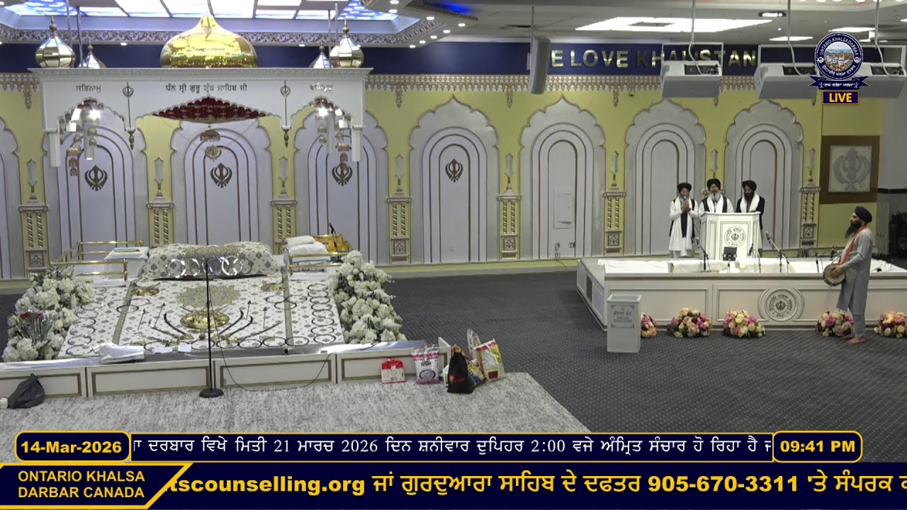 Live From Gurudwara Ontario Khalsa Darbar