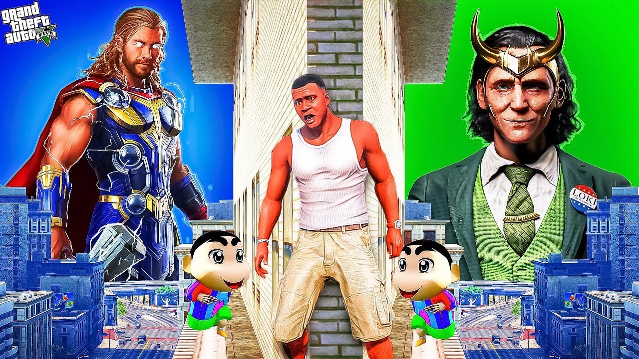 Thor Blue Gang VS Loki Green Gang play HIDE AND KILL with Thor & Loki Doll In GTA 5