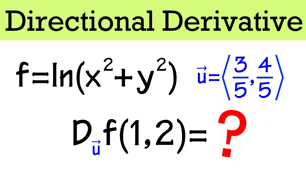 How to find the directional derivative (quick and simple)