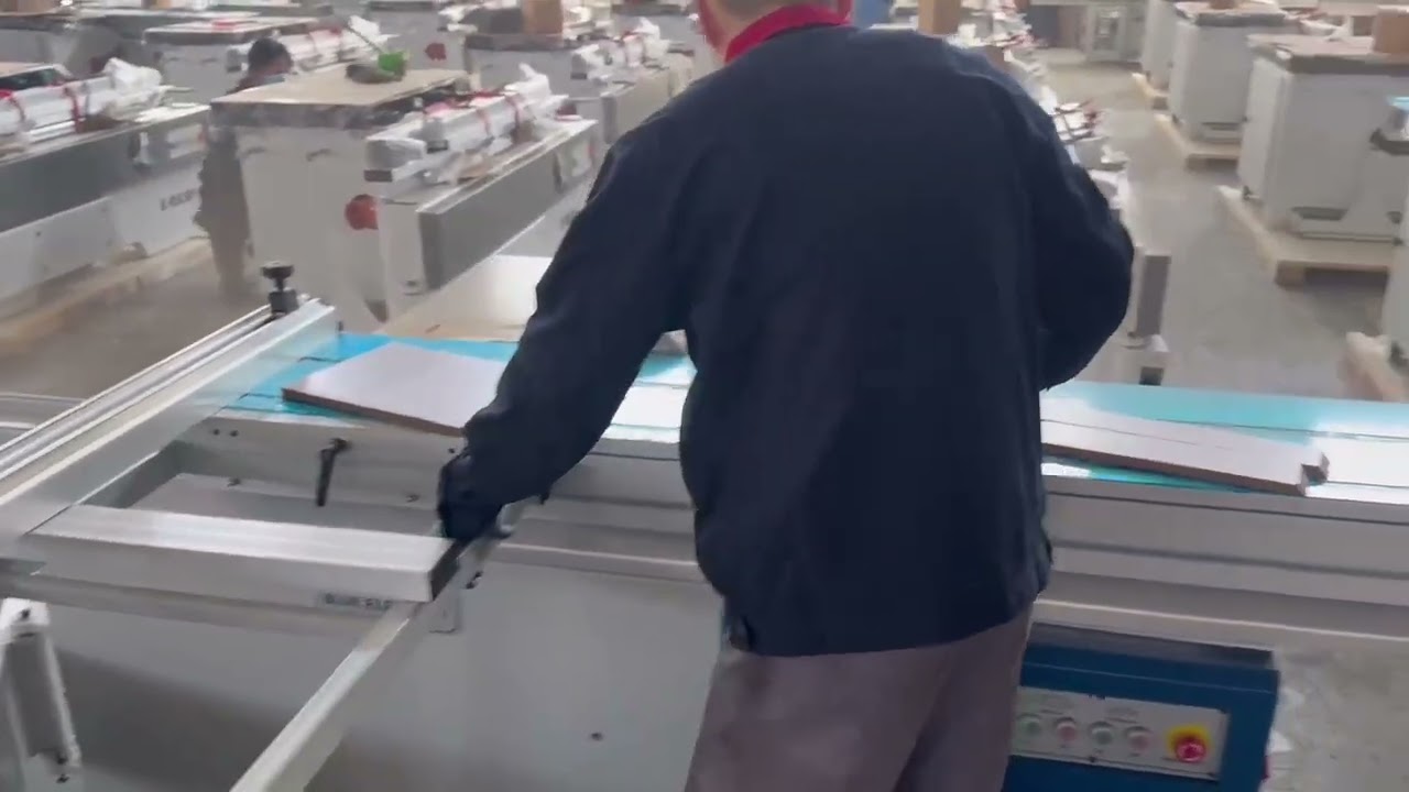Blue Elephant 6128 sliding table panel saw test video for Zambia customer