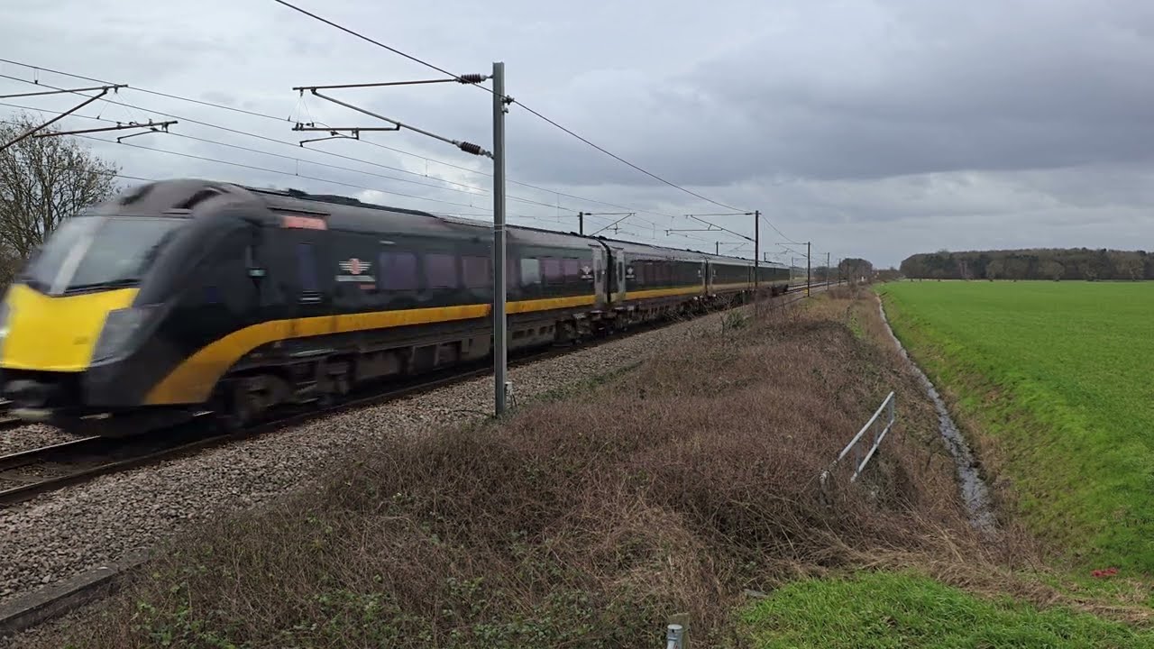 Grand Central Class 180 Adelante DHMU Number 180107 at speed on the East Coast Main Line