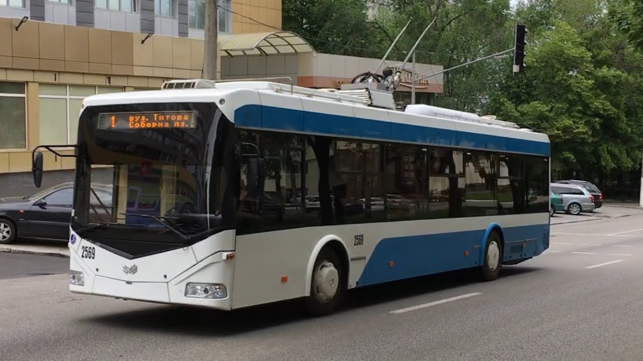 Троллейбус АКСМ-321 2569 1 маршрут.