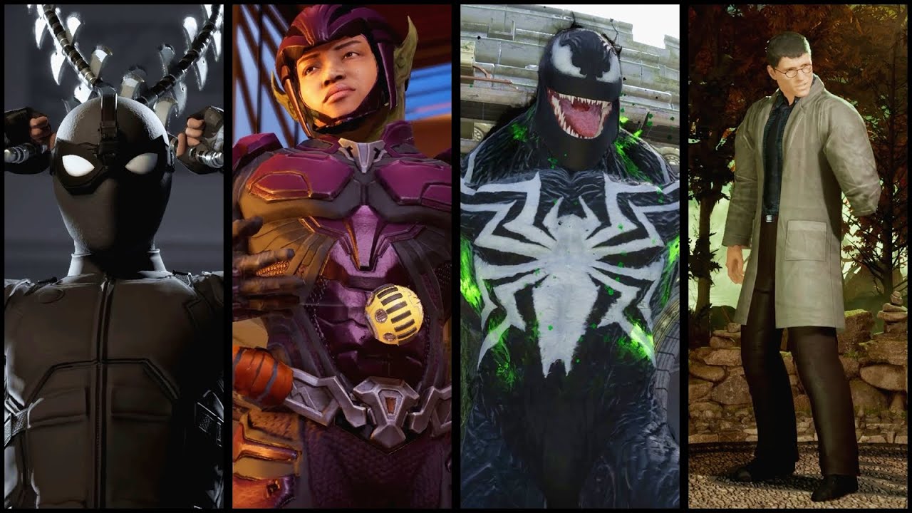 Stealth Suit Spider-Man, Ultron, Green Goblin, Venom, Carnage & Dr. Curtis Connors / Lizard - Mods