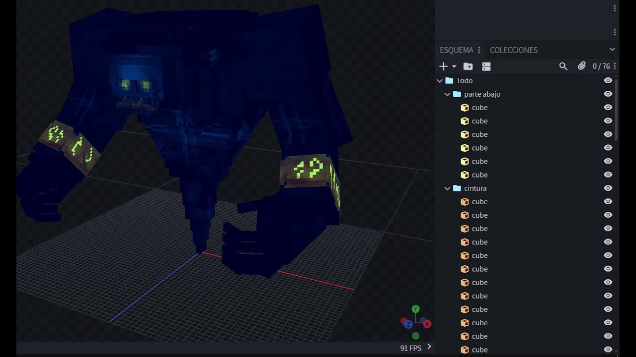 Blockbench Timelapse Voidwalker Design