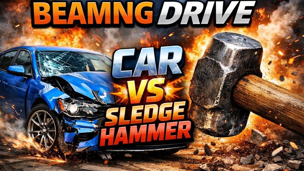 Car vs Sledge Hammer Part 16  [ BeamNG Drive ]