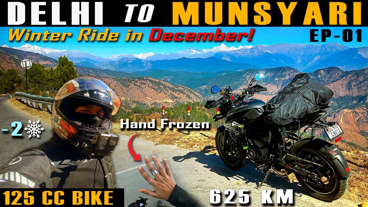 Delhi to Munsiyari By Bike | Extreme winter ride in December | Uttarakhand bike ride | EP-01 |#2024