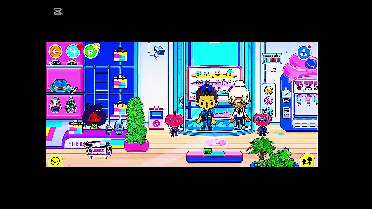 We went in with the👔🦺 police girl, got some clothes, and got a phone.📱