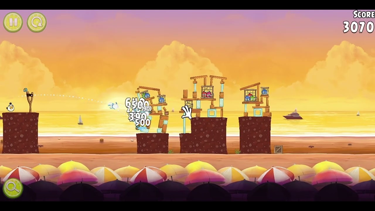 Angry Birds Rio Golden Beachball Gameplay