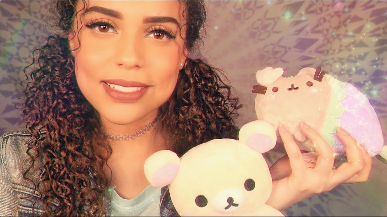 ASMR ~  My Plushie Collection ~ Show & Tell for a GOOD NIGHT SLEEP (Fabric Sounds, Crinkly Jacket )