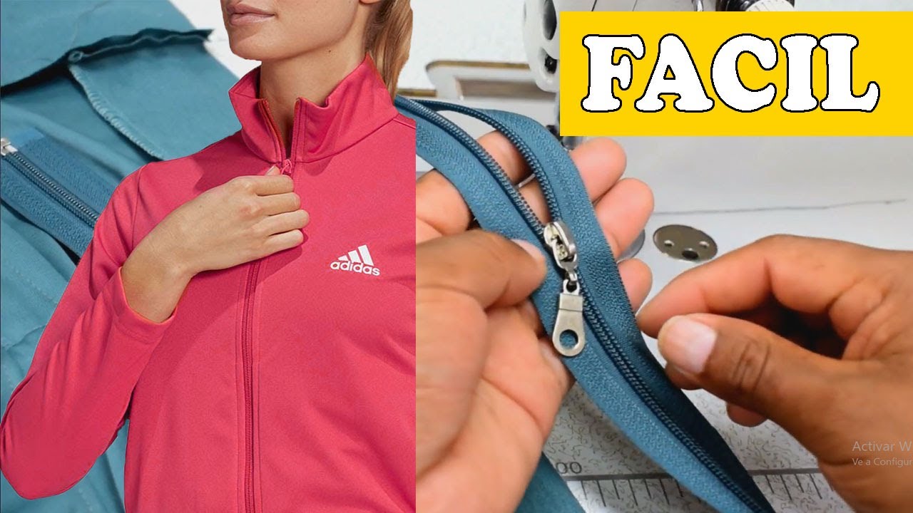 COMO PONER CIERRE MEDIO EN CHAQUETA DEPORTIVA CON VISTA  Y PRETINA|Tips De Confecci&oacute;n
