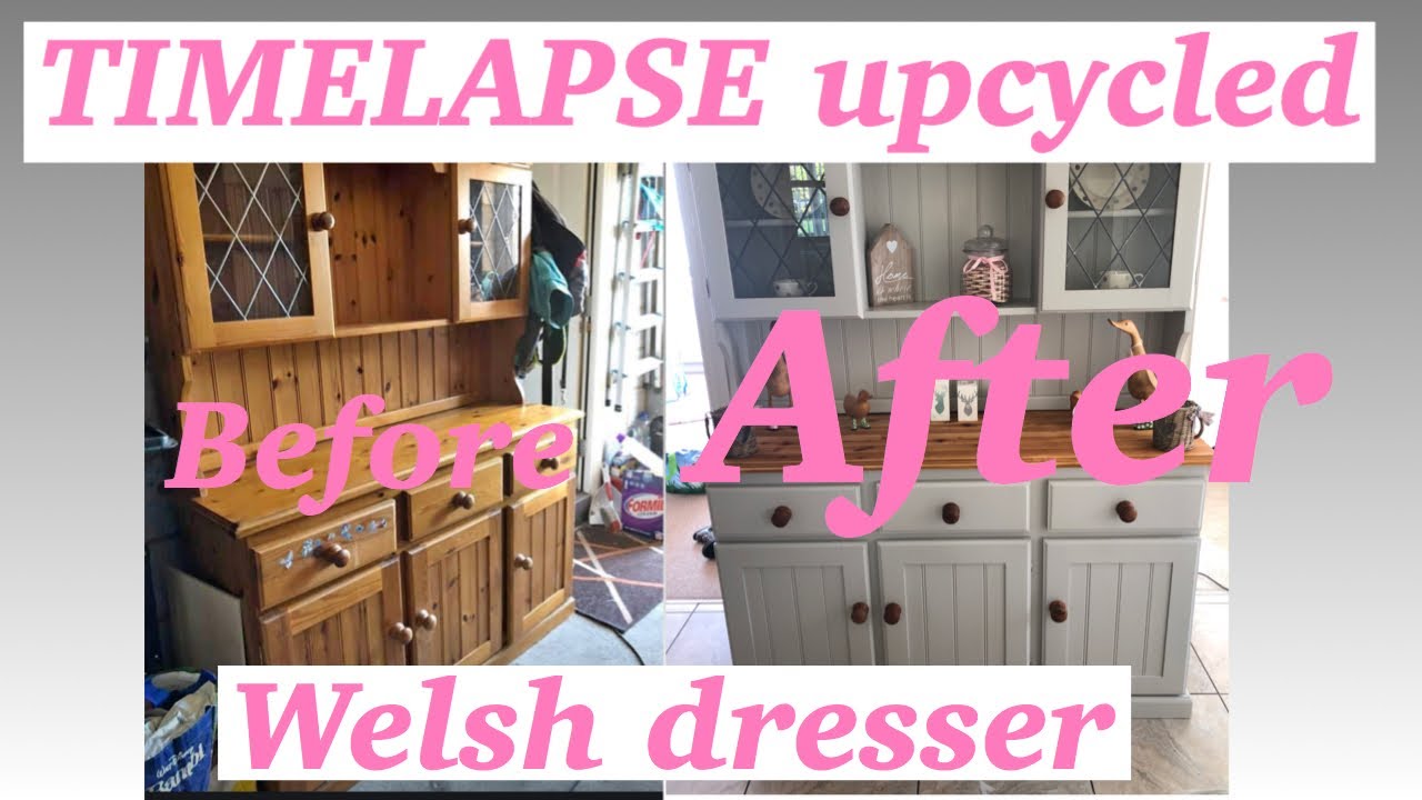 BRITISH UPCYCLED farmhouse Welsh Dresser VALSPAR B&Q own PAINT REVIEW- CRAZY OUTCOME 😱😱