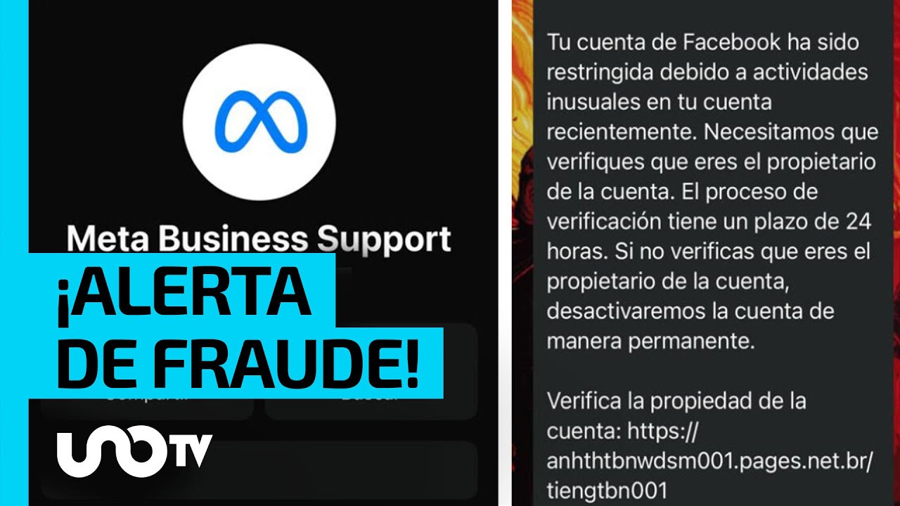 Env&iacute;an mensaje falso a nombre de Meta y Facebook: as&iacute; operan