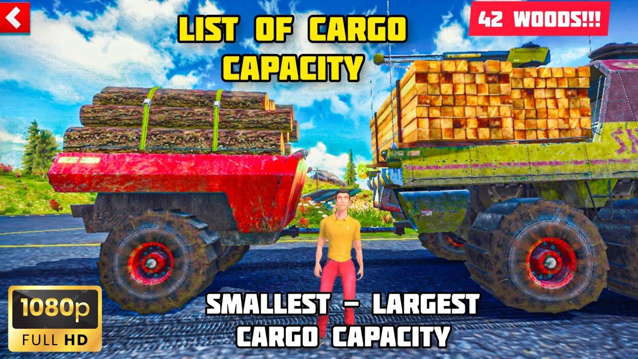 RANK OF TRUCK CARGO CAPACITY, SMALLEST TO LARGEST AMOUNT | OFF THE ROAD HD OPEN WORLD DRIVING GAME
