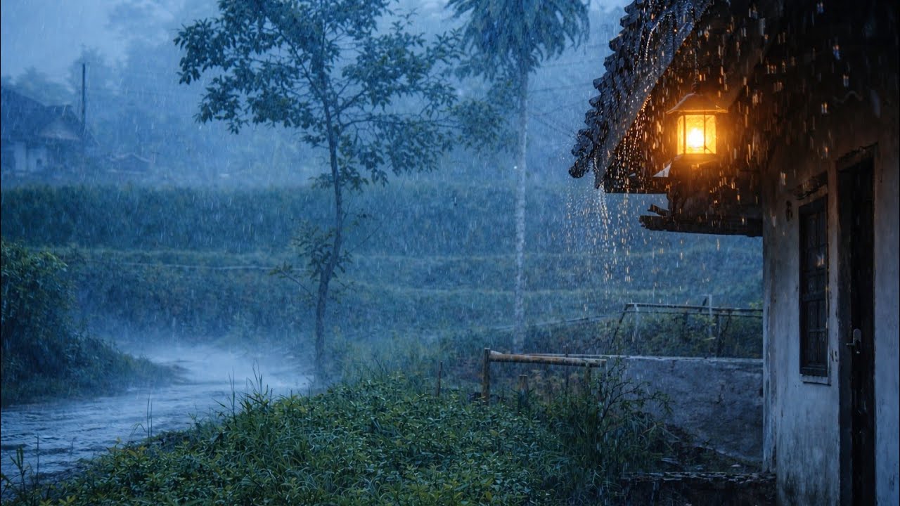 Звуки сильного дождя для мгновенного глубокого сна 🌧️ Глубокий сон и расслабление