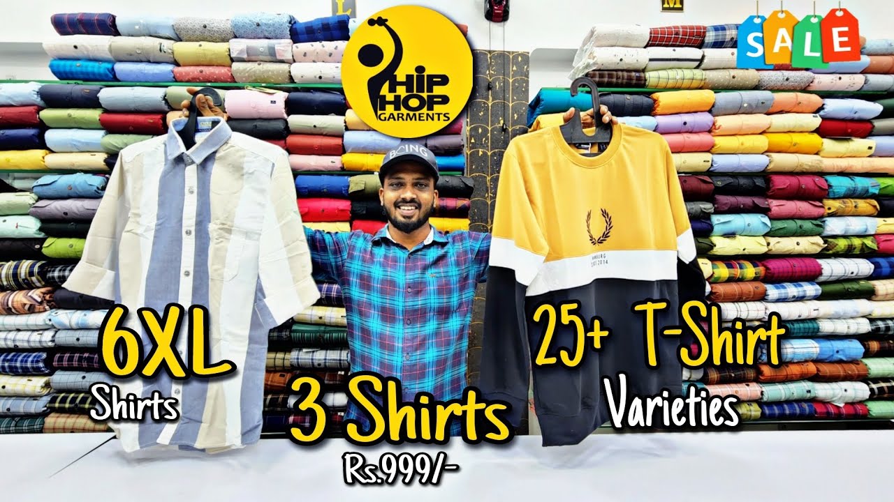 6XL சட்டைகள்😳 50 Size Jeans 999/- க்கு 3 சட்டை🔥 Vera Level Mens Wear | HipHop Garments | Bigg Shots