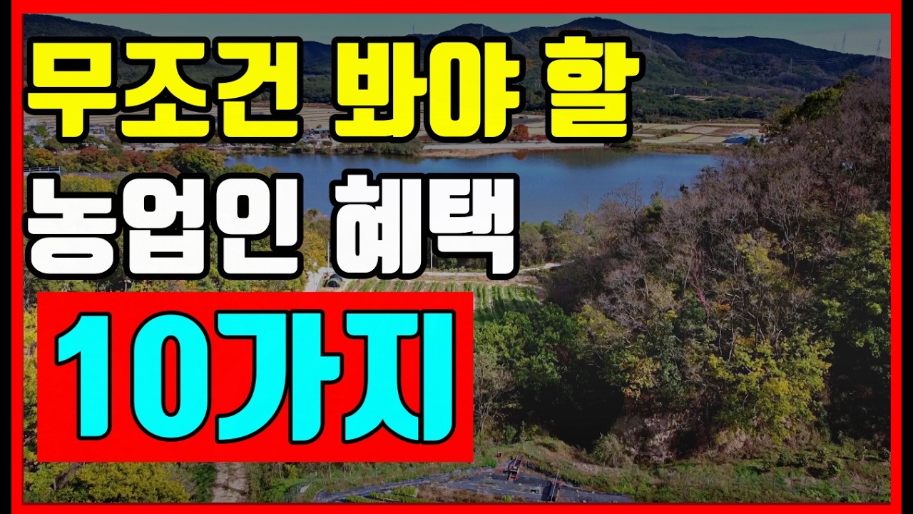 모르면 평생 손해 보는 농업인 혜택 10가지 #농지원부 #농지대장 만들면 생기는 혜택 #농업경영체 #착한부동산