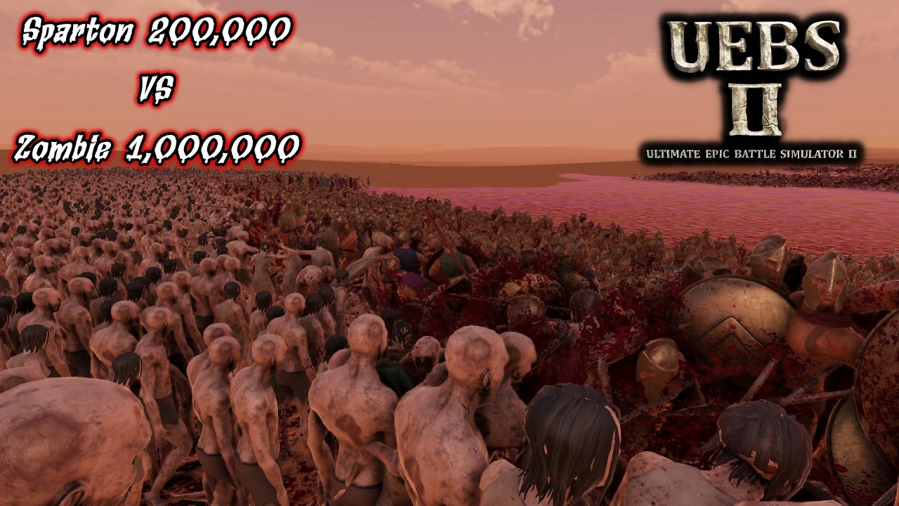 Sparton 200,000 VS Zombie 1,0000,000 - Ultimate Epic Battle Simulator