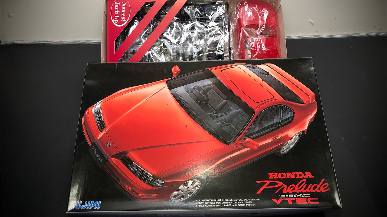 Fujimi Honda Prelude DOHC VTEC Model Kit (#03353) Inch-Up Series - Unboxing
