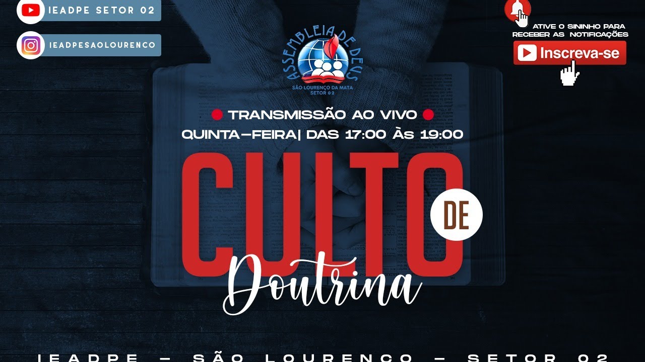 CULTO DE DOUTRINA | 18/06/2020 | IEADPE - SÃO LOURENÇO DA MATA