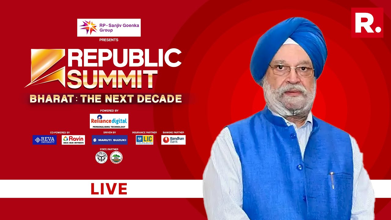 Hardeep Singh Puri LIVE: Minister of Urban Development Hardeep Singh Puri at Republic Summit 2024