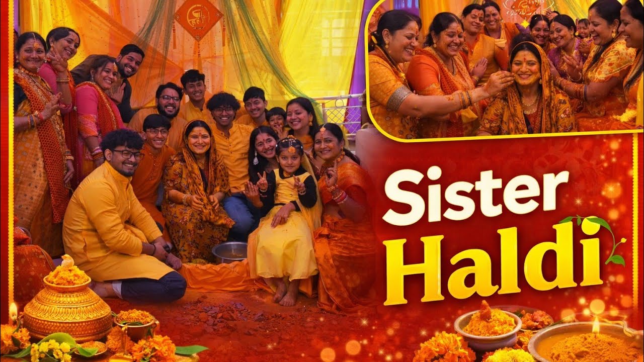  Sister Haldi 💛 | Emotional Moment | Family Haldi Ceremony | Shaadi Vlog !! Delhi palam #shaadi 