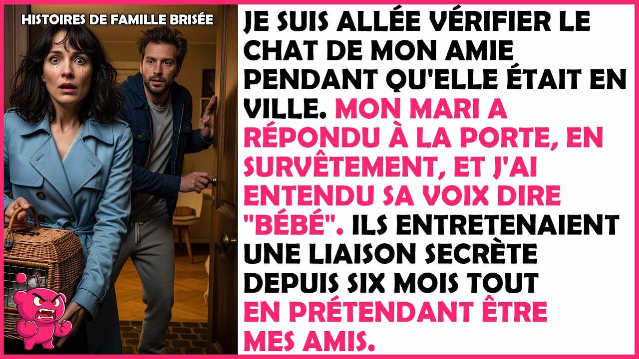 Je suis allée vérifier le chat de mon amie, mais mon mari a répondu à la porte...