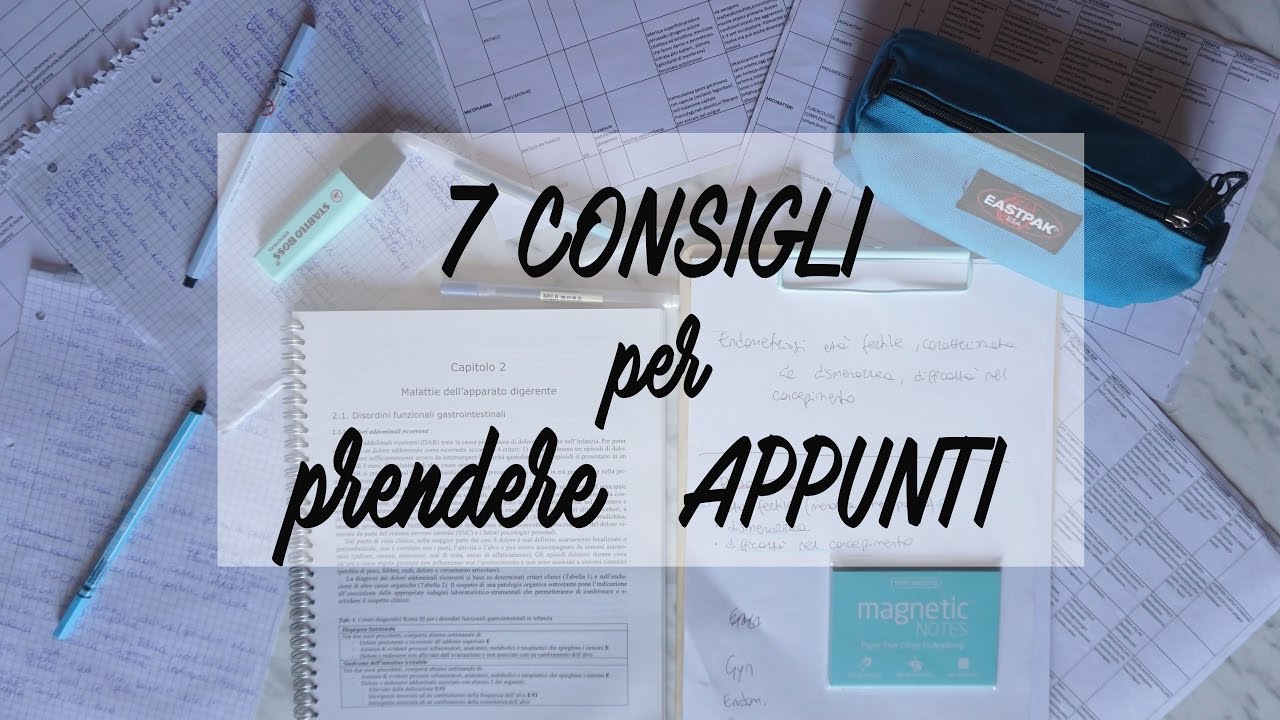 CONSIGLI per prendere APPUNTI