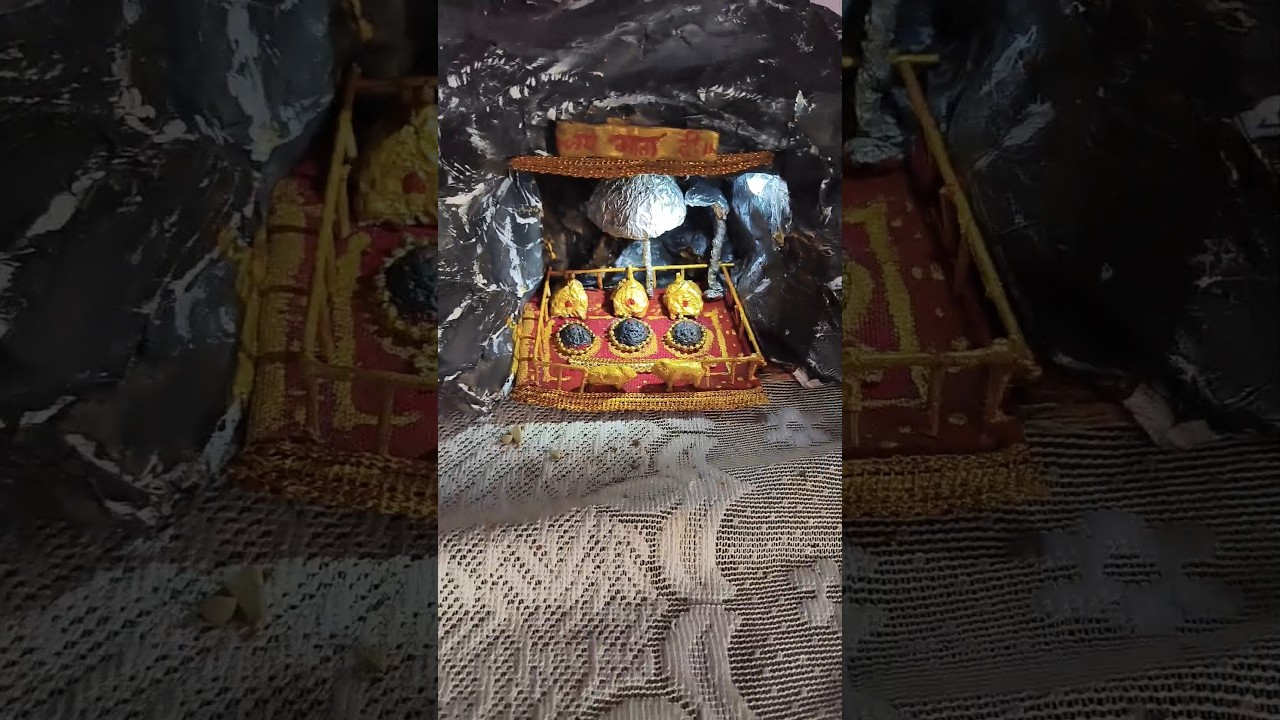 mata vaishnodevi gufa 🌺making at home with waste cardboard box and paper#viral🔥#diy #like&subscribe