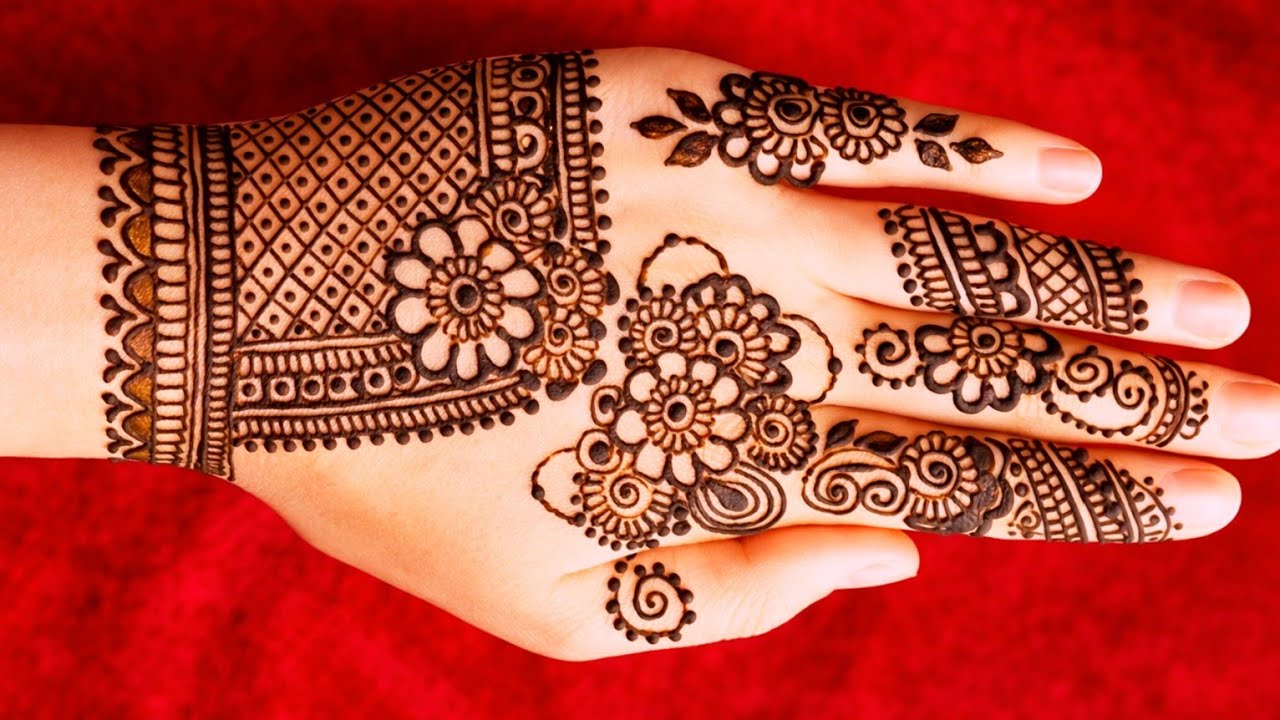 “Elegant Back Hand Floral Mehndi Design 🌸 |