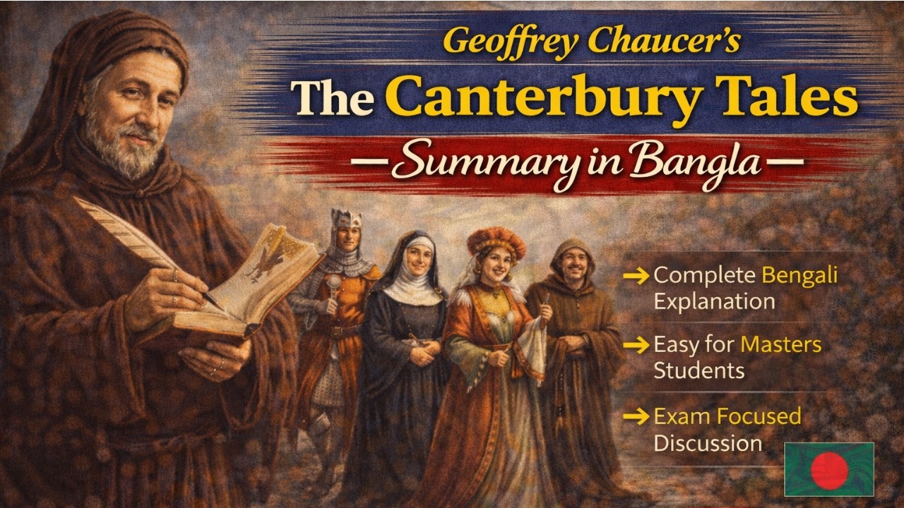 The Canterbury Tales Summary in Bangla | Geoffrey Chaucer | Masters | By Literature Xpres