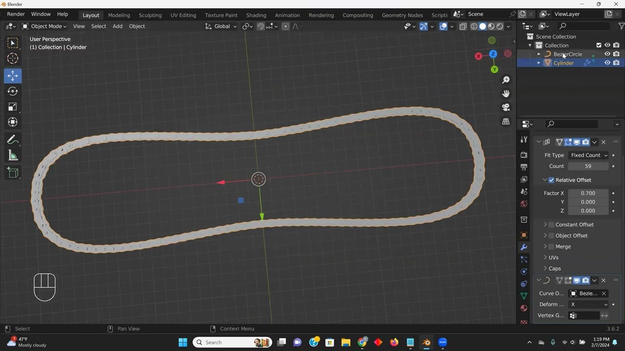 Blender 3.6 - How to create a bike chain