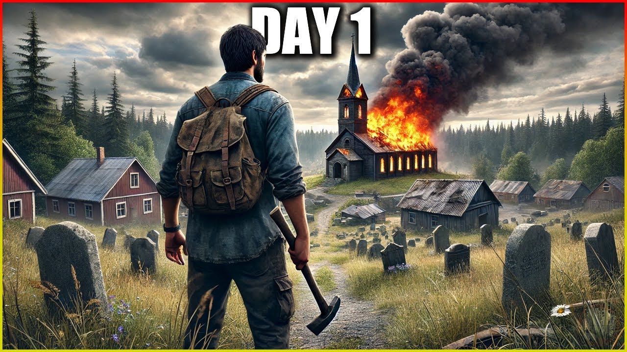 First Day in This Post-Apocalyptic Graveyard Survival - Zombie Graveyard Simulator